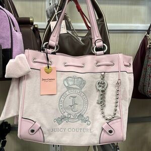 Juicy Couture Light Pink Tote with Silver Accents